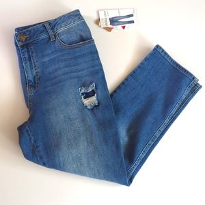 Juniors' Mudd Destructed Cuffed Jeans